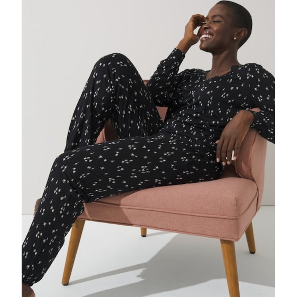 NWT Soma SOMAWKND Sunday Lounge Set Black